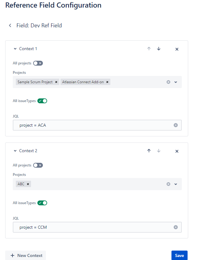 Field Configuration Settings
